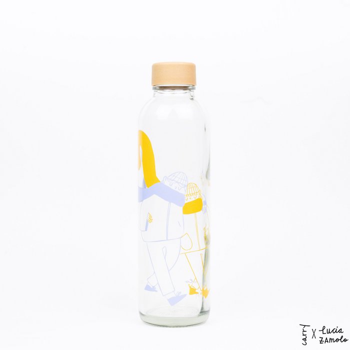 Bouteille en verre 0,7 L - MORE AMORE BLEU