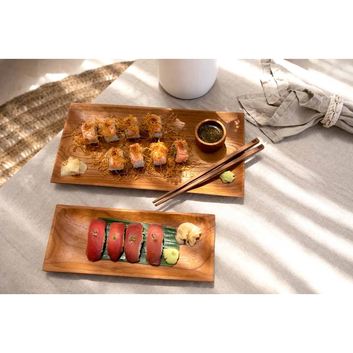 Les baguettes en racine de teck