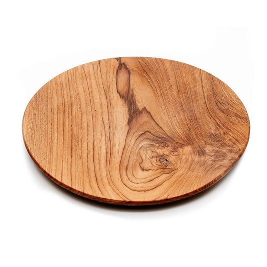 Assiette ronde en racine de teck - XL