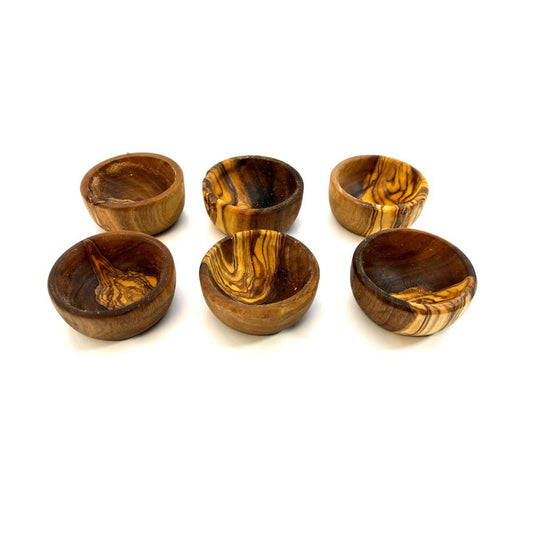 Set de 6 coquetiers PICCOLO en bois d'olivier