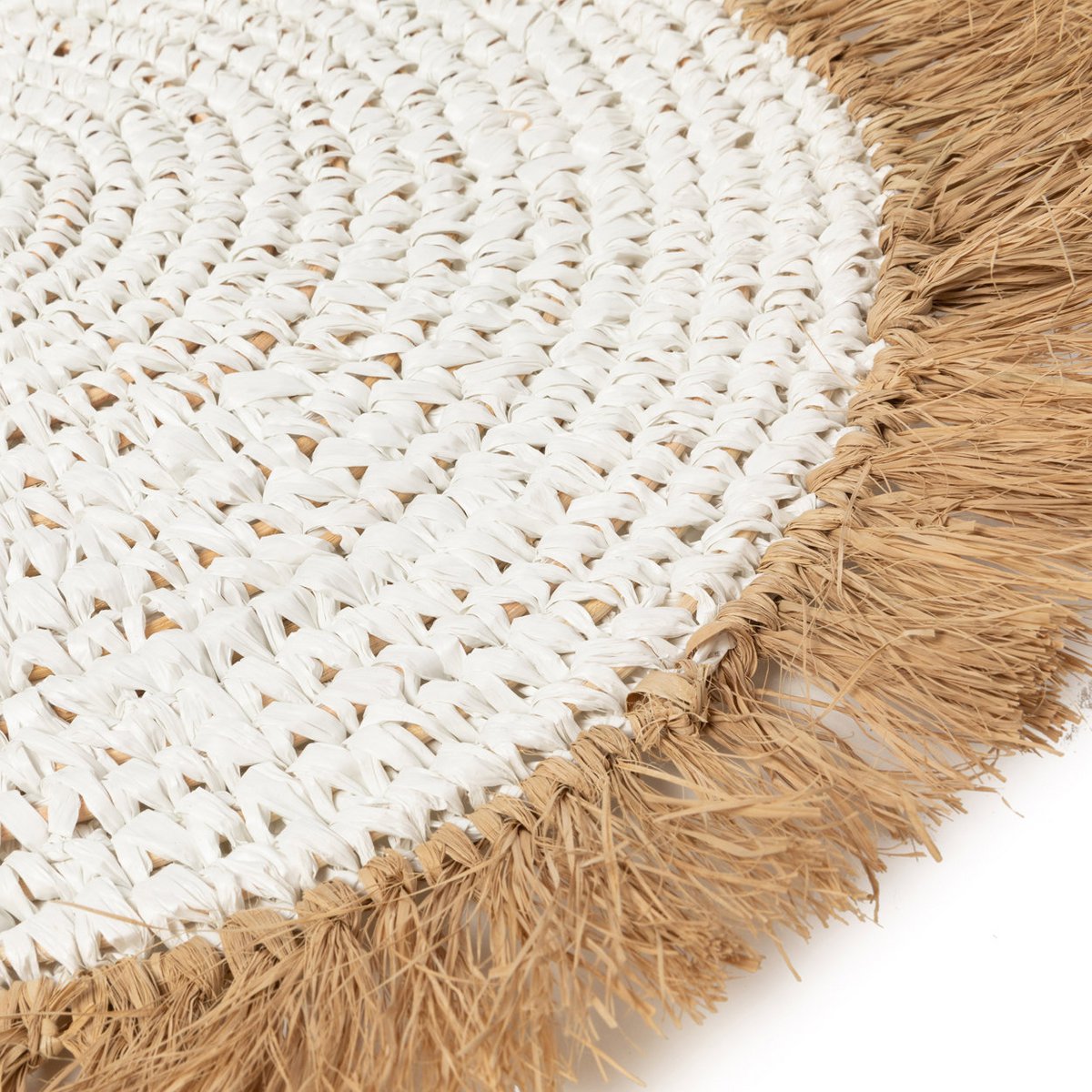 Set de Table Raphia Jacinthe d'Eau - Blanc Naturel