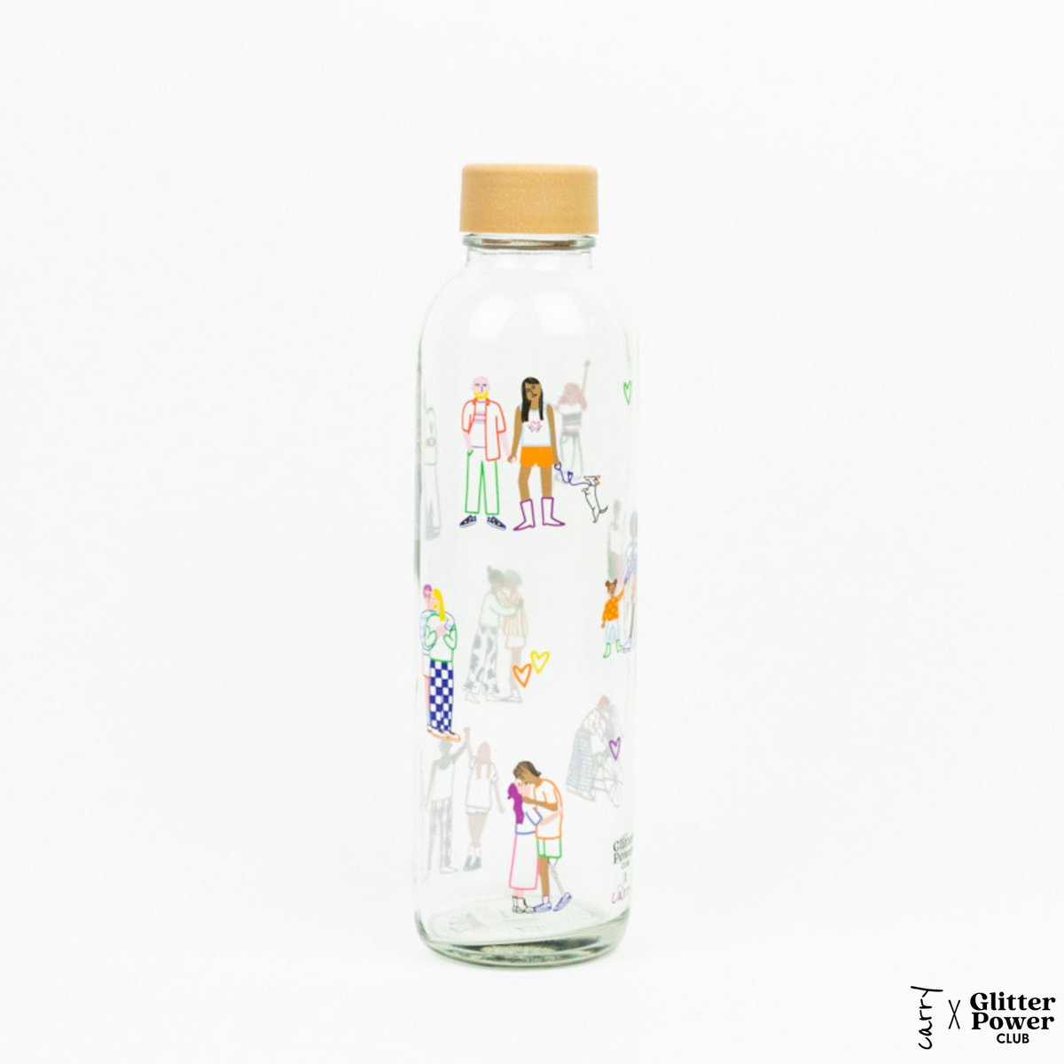 LOVE IS LOVE Bouteille en verre de 0,7 l