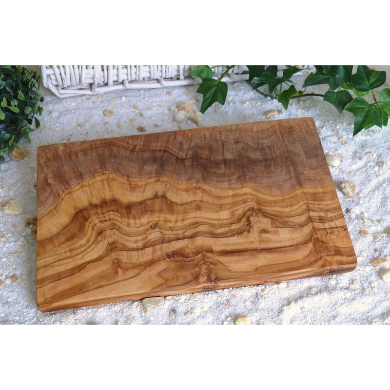 Planche à déjeuner carrée 25 x 15 cm en bois d'olivier