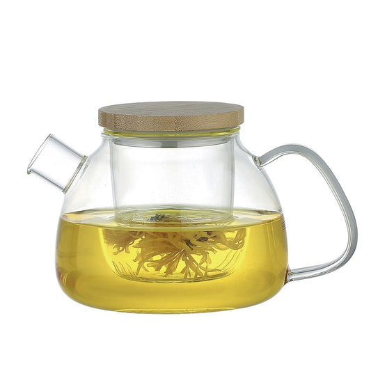 Théière 1l avec couvercle en bois