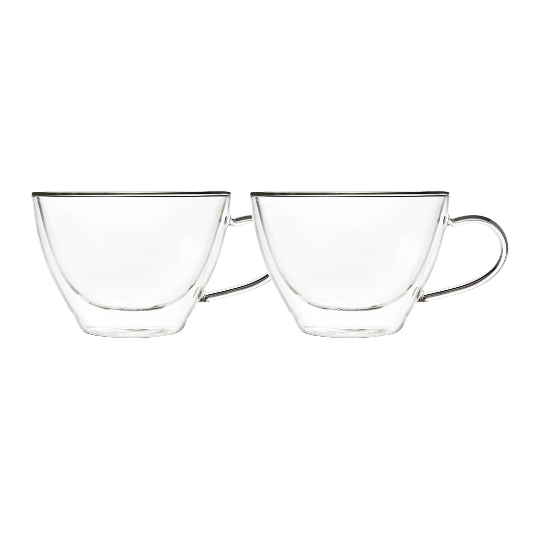 Tasses à chocolat chaud double paroi 370ml - lot de 2
