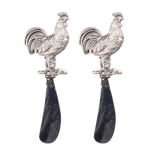 Tartineur coq argent - lot de 2
