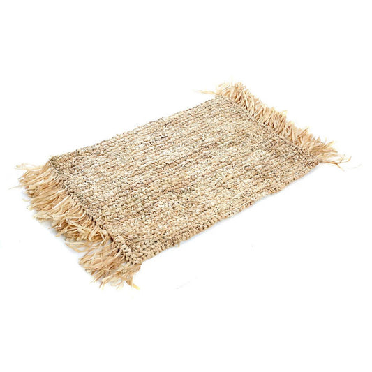 Napperon en raphia The Fringe rectangulaire - Naturel