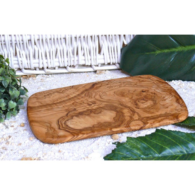 Lot de 6 planches à petit-déjeuner env.22 x 14 cm en bois d'olivier