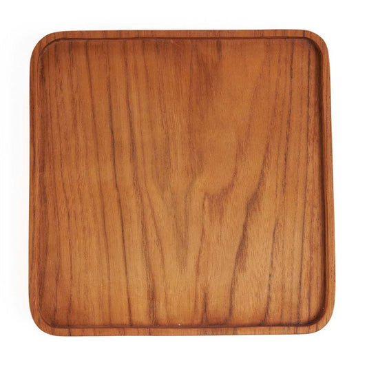 L'Assiette Carrée en Teck - Naturel - M