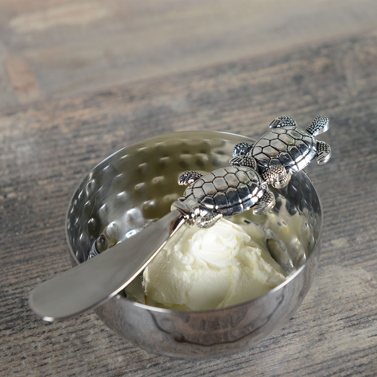 Tartineur tortues argent - lot de 2