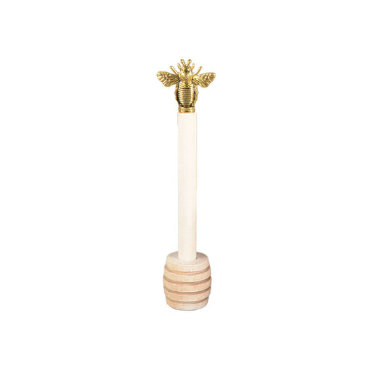 Cuillère à miel dorée abeille