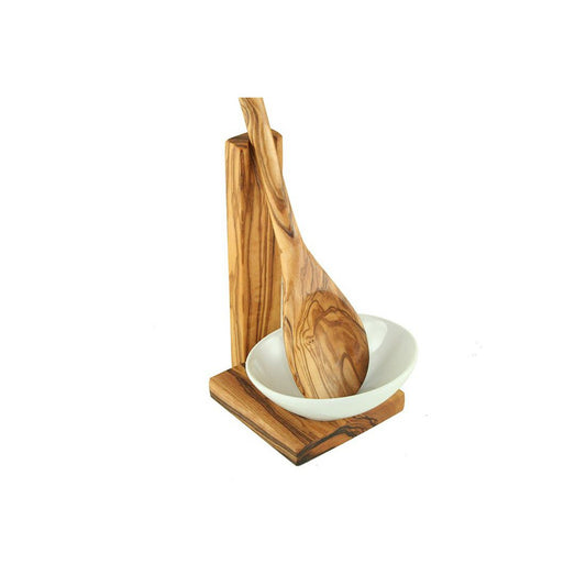Porte-cuillère de cuisson avec cuillère de cuisson ronde