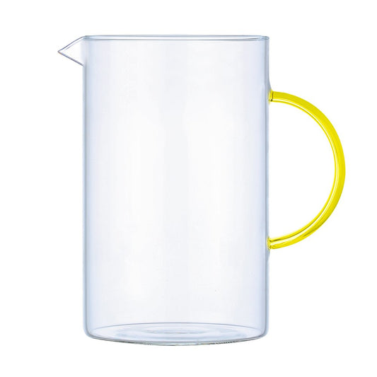 Pichet en verre avec anse jaune 1.5l