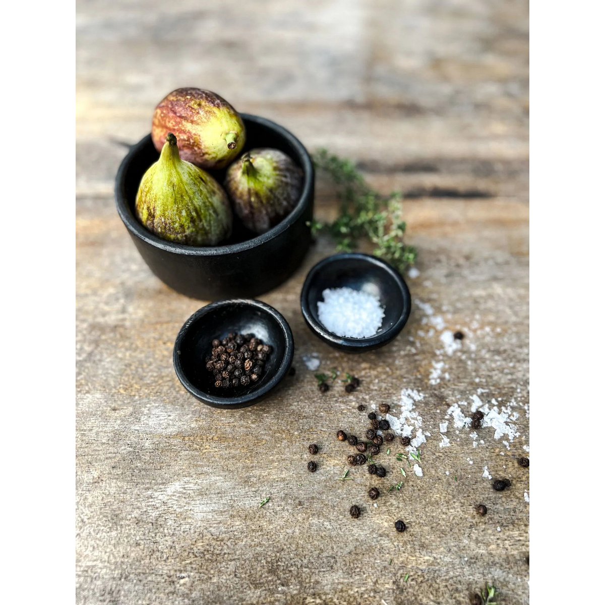 Le Plat Cylindre Brûlé - Noir - Lot de 3