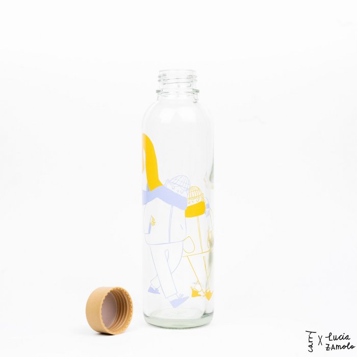 Bouteille en verre 0,7 L - MORE AMORE BLEU