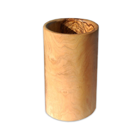 Mug ustensile en bois d'olivier ou rafraîchisseur de bouteille de vin ROND